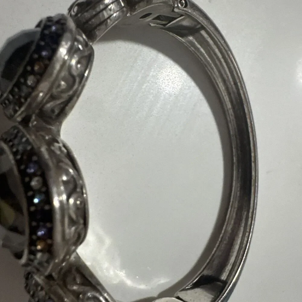 Brighton Luminesce Crystal Bangle Hinged Bracelet